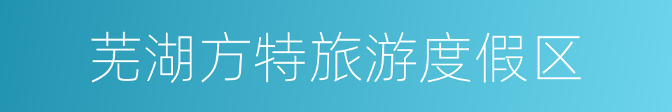芜湖方特旅游度假区的同义词