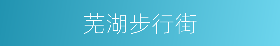 芜湖步行街的同义词