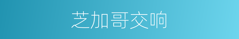 芝加哥交响的同义词