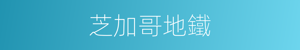 芝加哥地鐵的同義詞