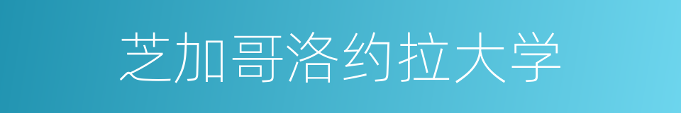芝加哥洛约拉大学的同义词