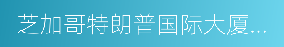 芝加哥特朗普国际大厦酒店的同义词