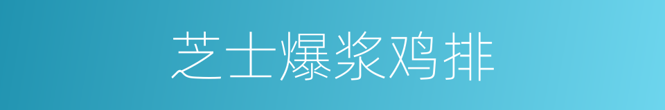 芝士爆浆鸡排的同义词