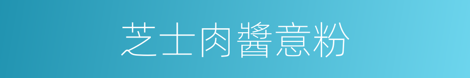 芝士肉醬意粉的同義詞