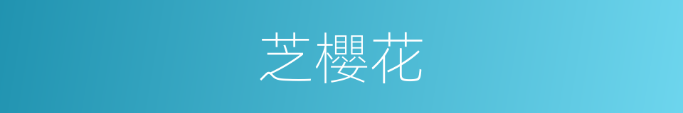 芝櫻花的同義詞