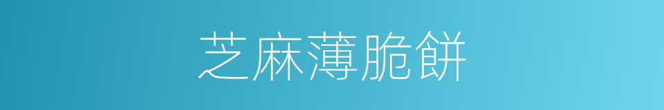 芝麻薄脆餅的同義詞