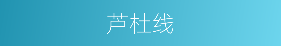 芦杜线的同义词