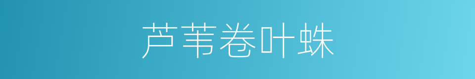芦苇卷叶蛛的同义词