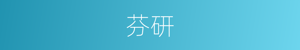 芬研的同义词