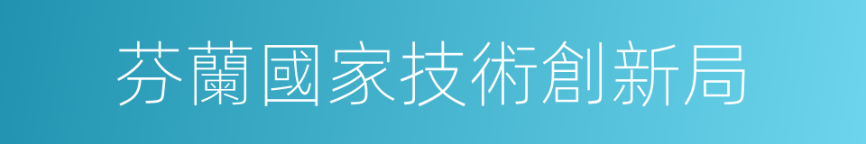 芬蘭國家技術創新局的同義詞