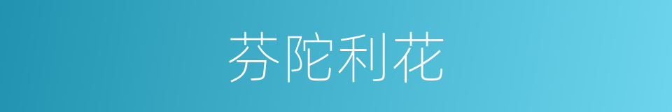 芬陀利花的同义词