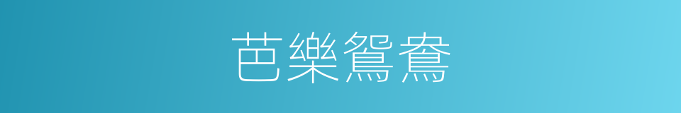 芭樂鴛鴦的同義詞