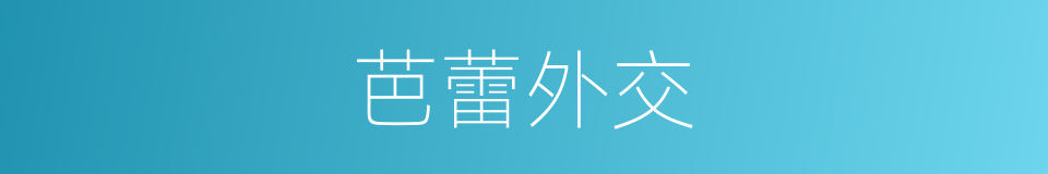 芭蕾外交的同义词