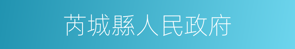 芮城縣人民政府的同義詞