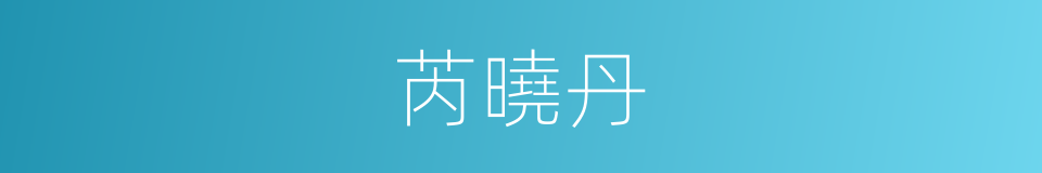 芮曉丹的同義詞