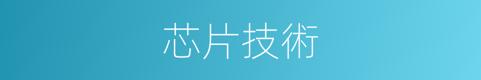 芯片技術的同義詞