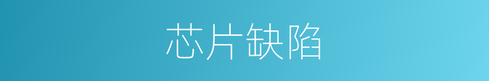 芯片缺陷的同义词