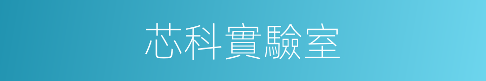 芯科實驗室的同義詞