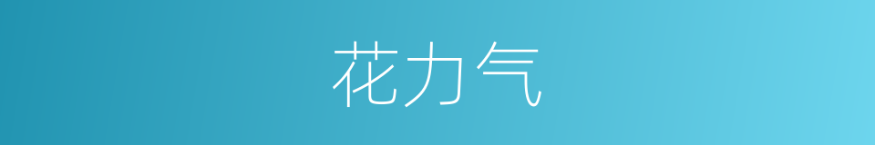 花力气的同义词