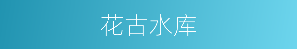 花古水库的同义词