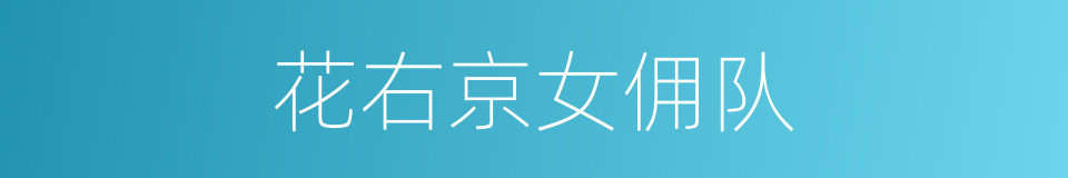 花右京女佣队的同义词