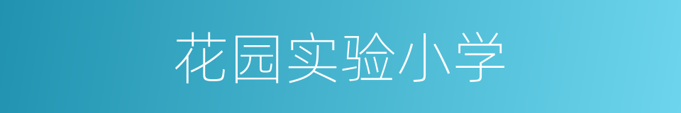 花园实验小学的同义词