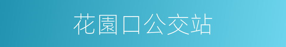 花園口公交站的同義詞