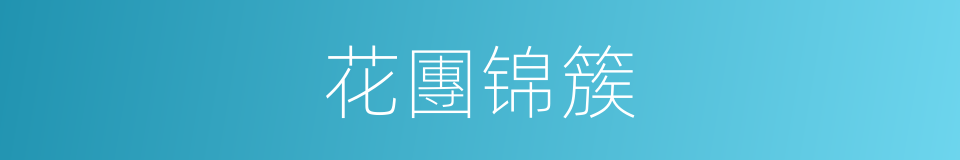花團锦簇的意思