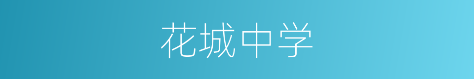 花城中学的同义词