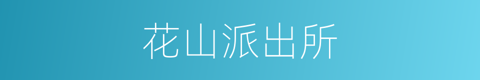 花山派出所的同义词