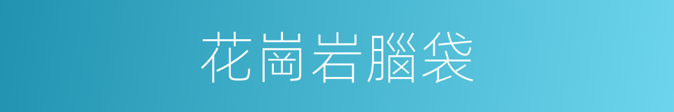 花崗岩腦袋的意思