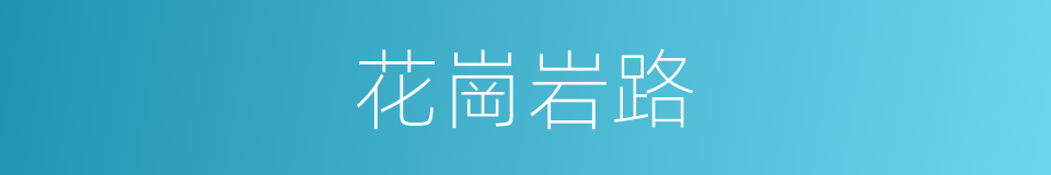 花崗岩路的同義詞