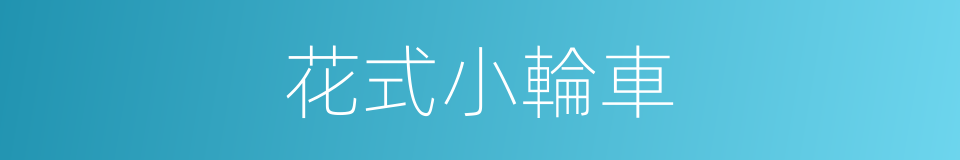 花式小輪車的同義詞
