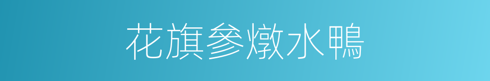 花旗參燉水鴨的同義詞