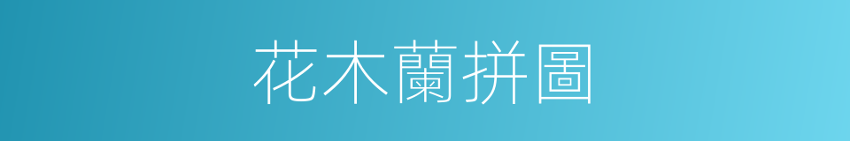 花木蘭拼圖的同義詞
