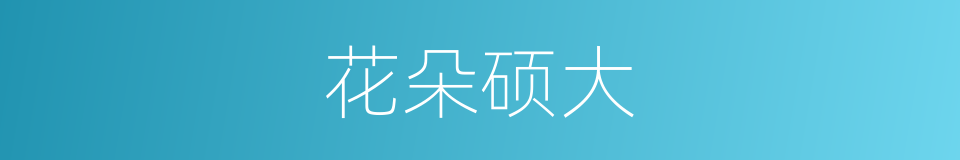 花朵硕大的同义词