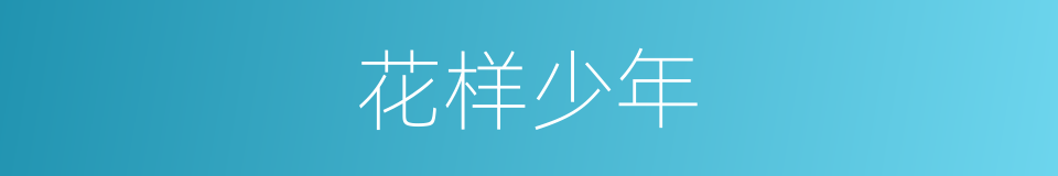 花样少年的同义词