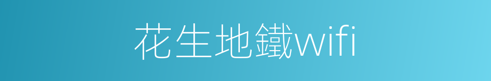 花生地鐵wifi的同義詞
