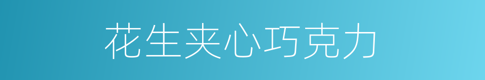 花生夹心巧克力的同义词