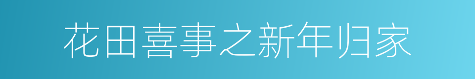 花田喜事之新年归家的同义词