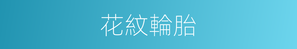 花紋輪胎的同義詞