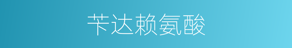 苄达赖氨酸的同义词