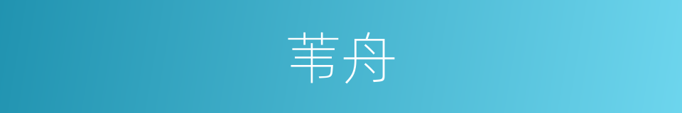 苇舟的同义词
