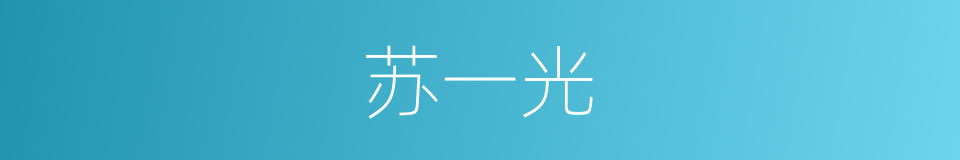 苏一光的同义词