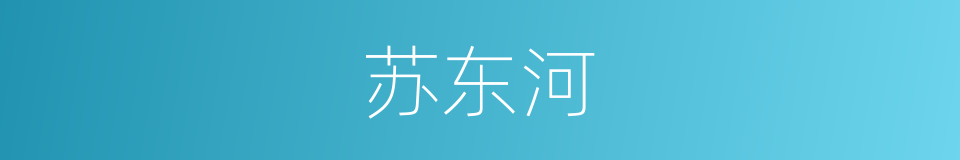苏东河的同义词