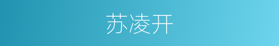 苏凌开的同义词