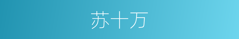苏十万的同义词