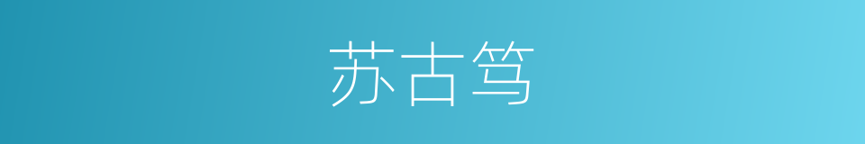 苏古笃的意思