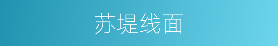 苏堤线面的同义词