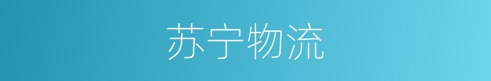 苏宁物流的同义词